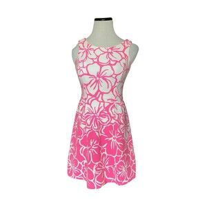 Lilly Pulitzer Womens Strike A Posie Bella Dress Size XS Pink Floral Tropical